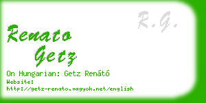 renato getz business card